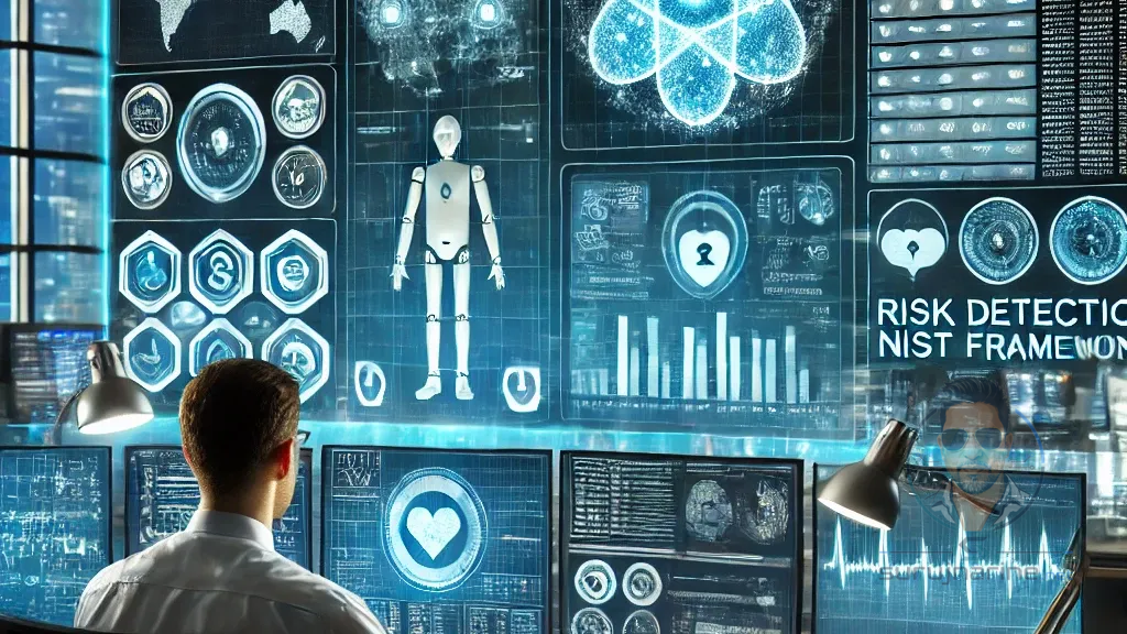 Healthcare AI risk management and security operations dashboard
