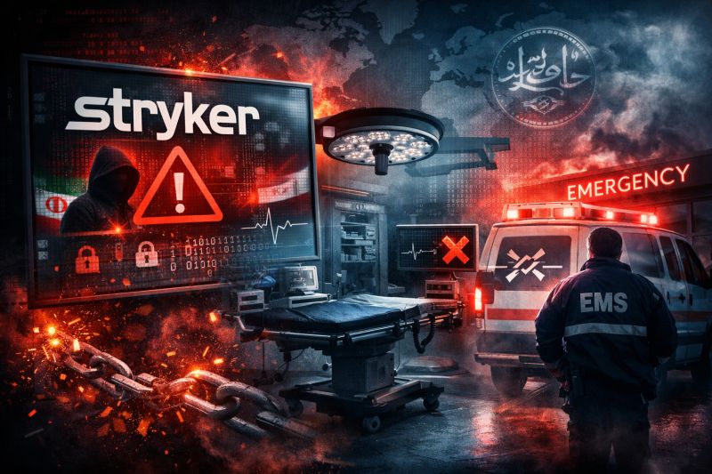 Healthcare cybersecurity and operational resilience illustration